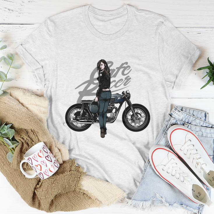 Girl With Vintage Car Unisex T-Shirt Unique Gifts