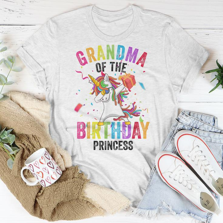 Grandma Of The Birthday Princess Gift Dabbing Unicorn Girl Unisex T-Shirt Unique Gifts