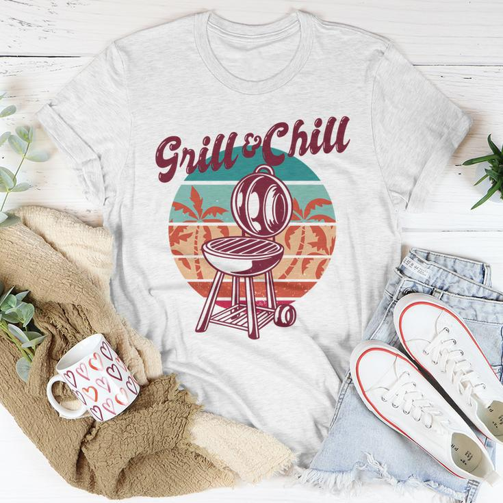 Grill And Chill Vacation Retro Sunset Unisex T-Shirt Unique Gifts