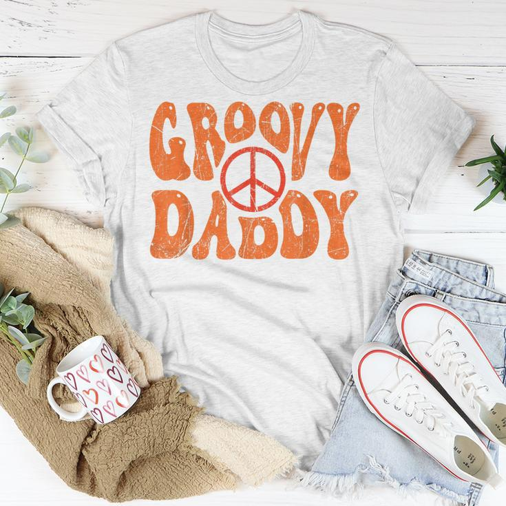 Groovy Daddy 70S Aesthetic Nostalgia 1970S Retro Dad T-Shirt Funny Gifts