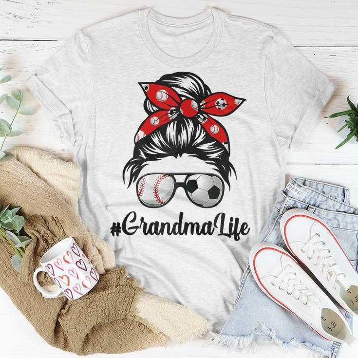 Hair Bun Classy Grandma Life Soccer Messy Bun Baseball Gift For Womens Unisex T-Shirt Unique Gifts