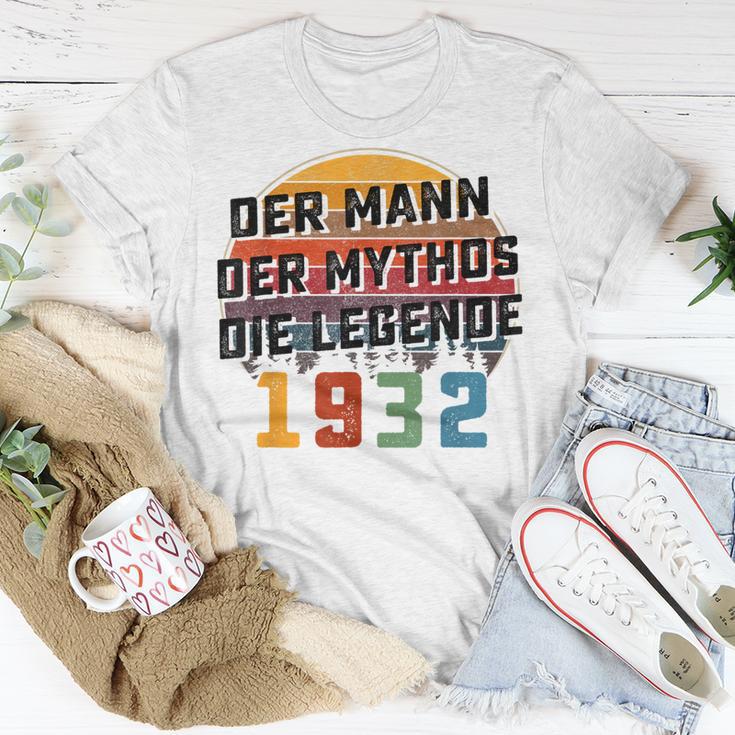 Herren Vintage Der Mann Mythos Die Legende 1932 91 Geburtstag T-Shirt Lustige Geschenke