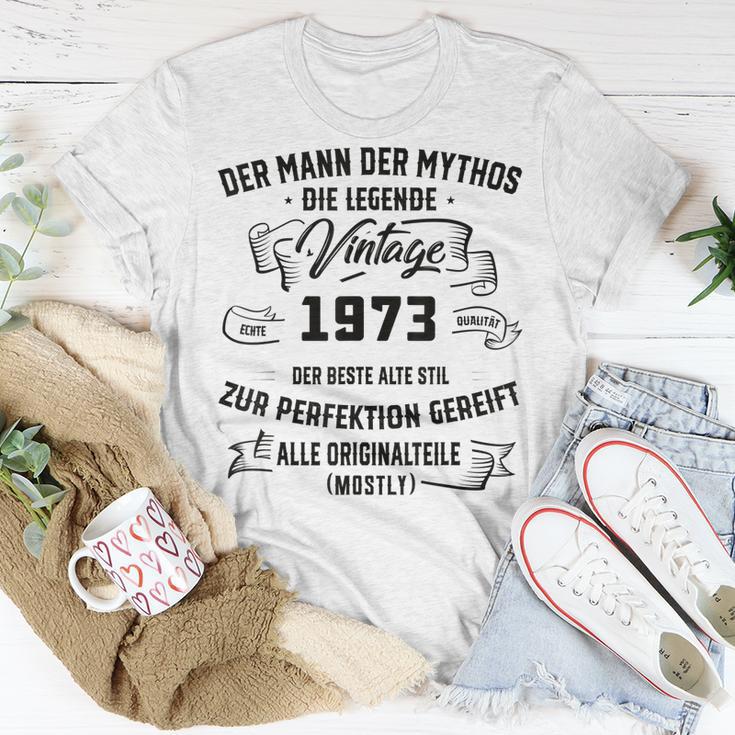 Herren Vintage Der Mann Mythos Die Legende 1973 50 Geburtstag T-Shirt Lustige Geschenke