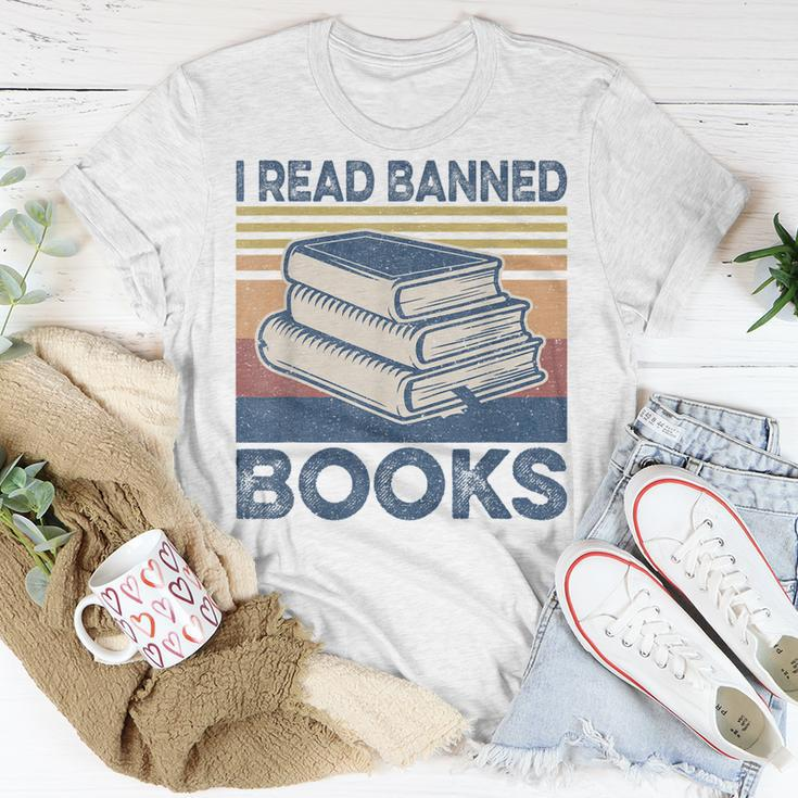 I Read Banned Books Week Librarian Freedom Reader Nerd Men Unisex T-Shirt Unique Gifts