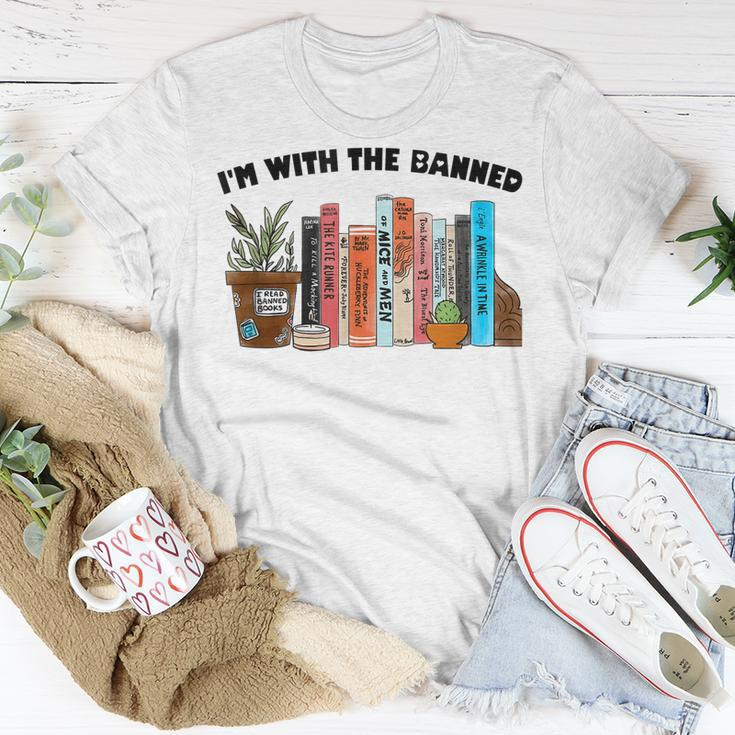 Im With The Banned Love Reading Books Outfit For Bookworms Unisex T-Shirt Unique Gifts