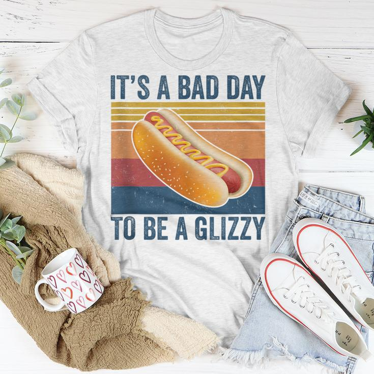 It’S A Bad Day To Be A Glizzy Funny Hot Dog Vintage Unisex T-Shirt Unique Gifts