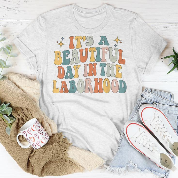 Its A Beautiful Day In The Laborhood Labor Delivery Retro T-Shirt Funny Gifts