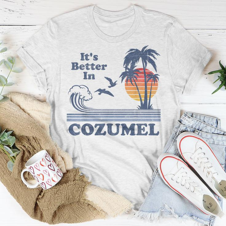 Its Better In Cozumel Mexico Vintage Beach Retro 80S 70S T-shirt Funny Gifts