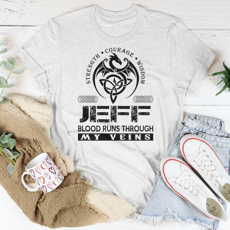 Jeff Blood Runs Through My Veins Unisex T-Shirt Funny Gifts