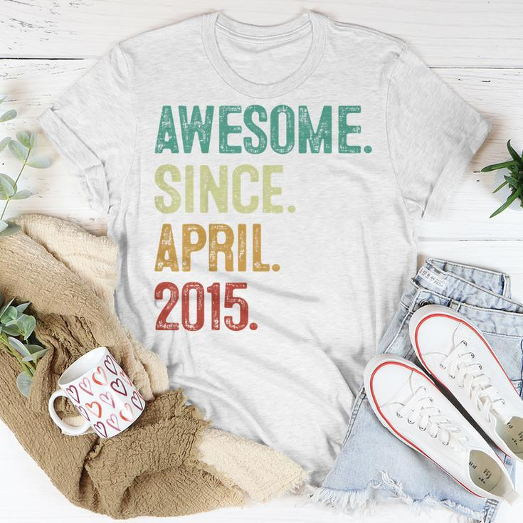 Kids 8 Years Old Awesome Since April 2015 8Th Birthday Unisex T-Shirt Unique Gifts