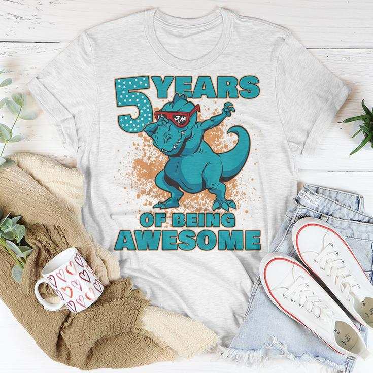 Kids Dinosaur Birthday 5 Year Old Boy | Birthday Boy Unisex T-Shirt Unique Gifts