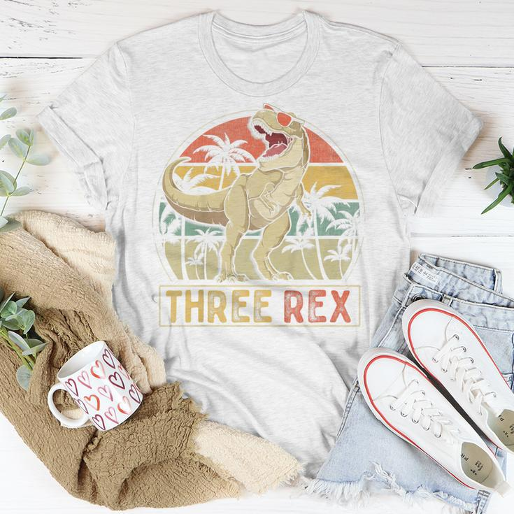 Kids Three Rex 3Rd Birthday Boys Dinosaur 3 Year Old T-Shirt Funny Gifts