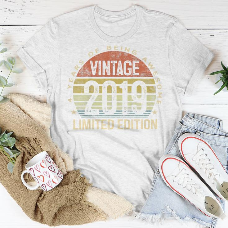 Kids Vintage 2019 Limited Edition 4 Year Old Gifts 4Th Birthday Unisex T-Shirt Unique Gifts
