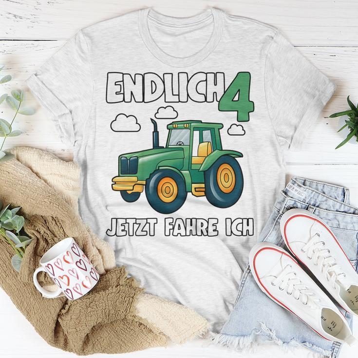 Kinder Traktor T-Shirt zum 4. Geburtstag mit Lustigen Sprüchen für Jungs Lustige Geschenke