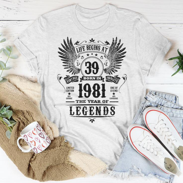 Legende Geburtstag 1981 Langarm-Shirt, 39 Jahre Jubiläum Lustige Geschenke