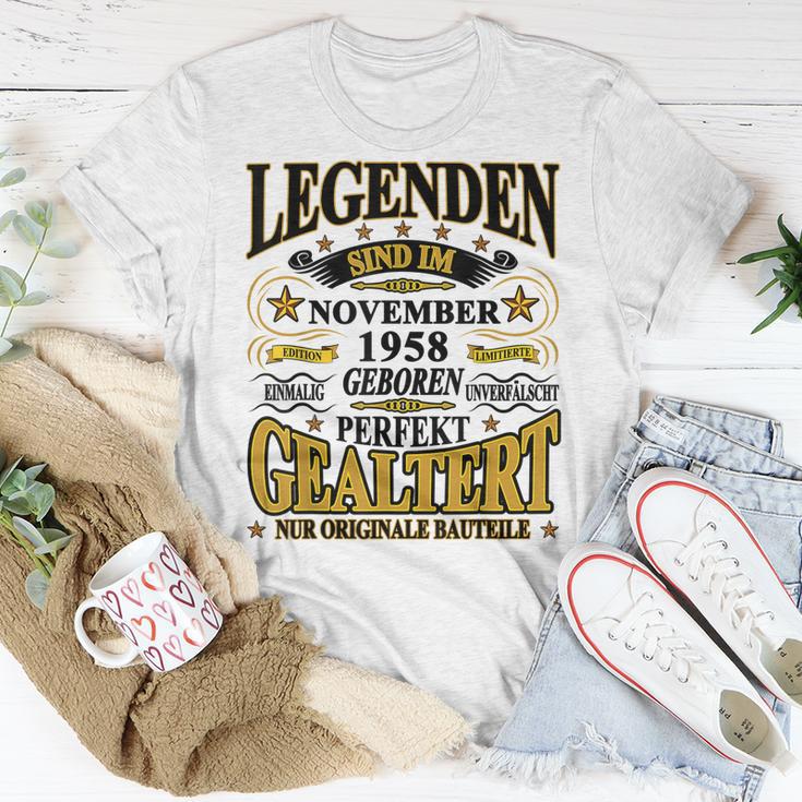 Legenden November 1958 Geburtstag T-Shirt, 65 Jahre Lustiges Tee Lustige Geschenke