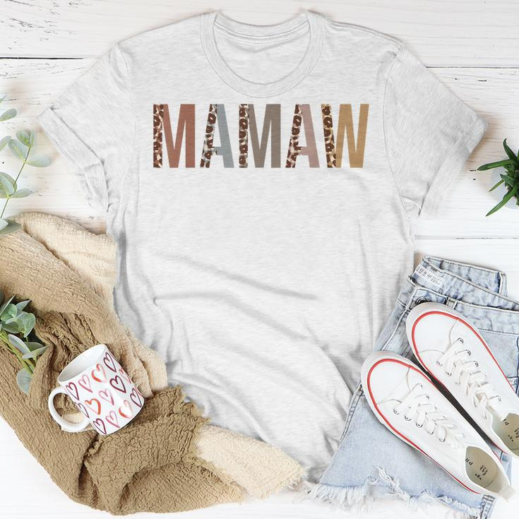 Mamaw Leopard Print Mom Cute Mothers Day Funny Grandma Unisex T-Shirt Unique Gifts