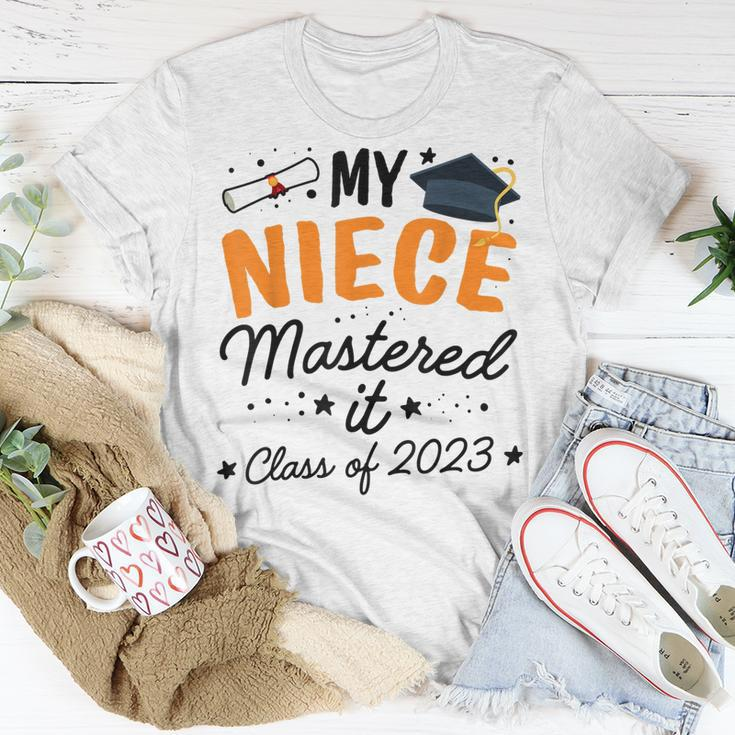 Masters Graduation My Niece Mastered It Class Of 2023 Unisex T-Shirt Unique Gifts
