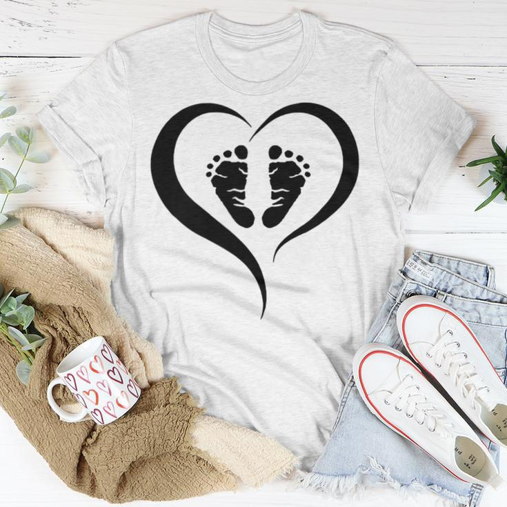 Matching Baby Feet Heart Gift Cute New Mom And Dad Unisex T-Shirt Unique Gifts
