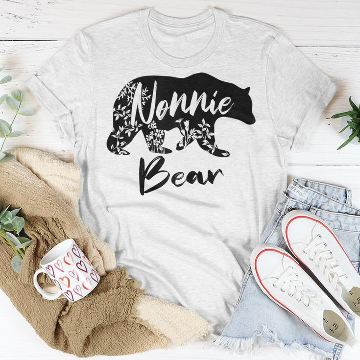 Mothers Day Gifts Cute Floral Nonnie Bear For Mom Gift For Womens Unisex T-Shirt Unique Gifts