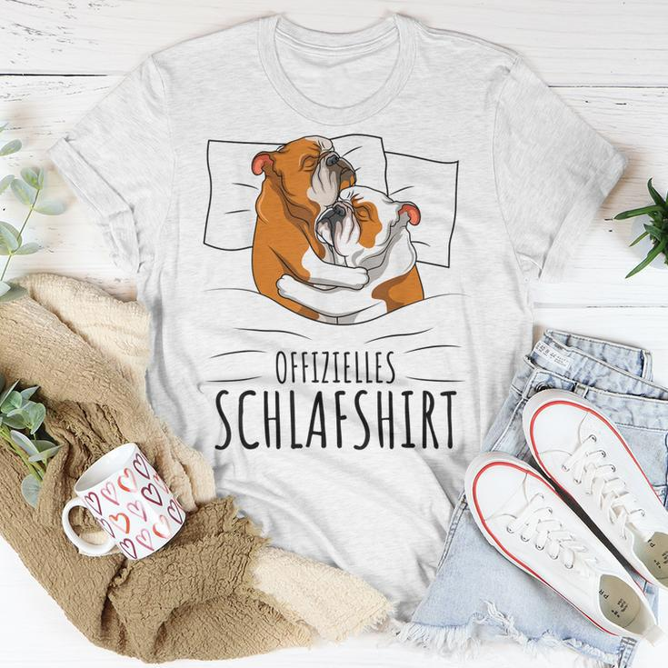 Offizielles Schlaf Englische Bulldogge T-Shirt Lustige Geschenke