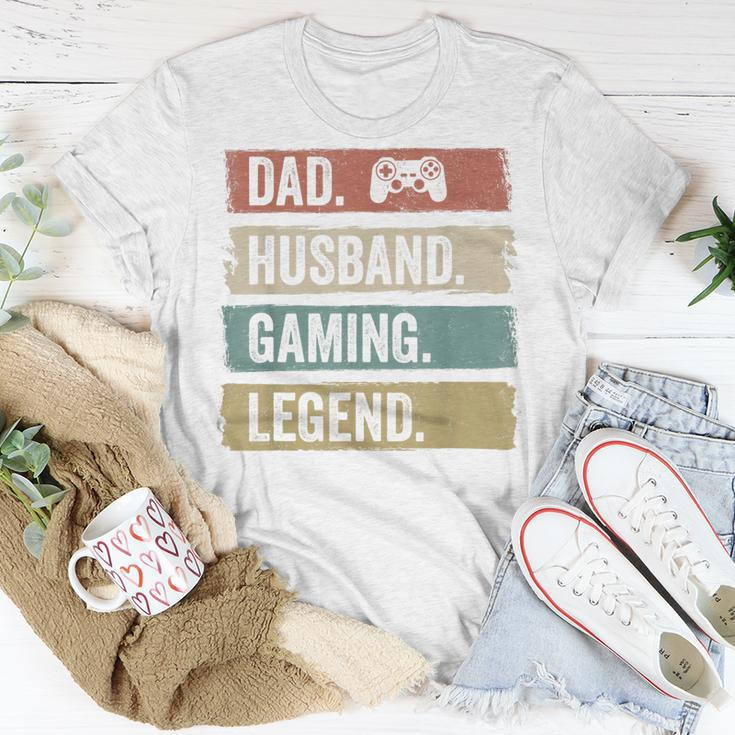 Papa Ehemann Gaming Legende Vintage Videospieler Papa Vater T-Shirt Lustige Geschenke