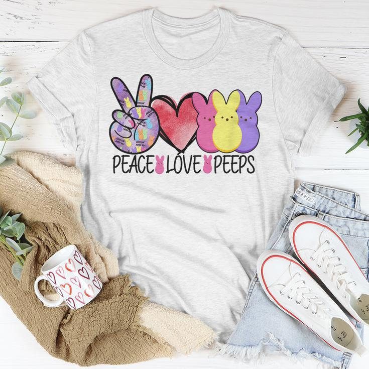 Peace Love Peeps Funny Easter Bunny Womens Kids Teacher Unisex T-Shirt Unique Gifts