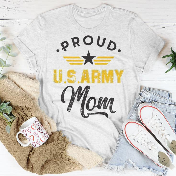 Proud Us Army Mom Family Parents Mother Son Daughter Gift Unisex T-Shirt Unique Gifts