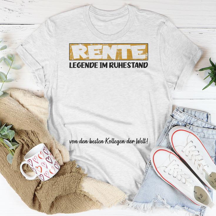 Rente Legende Im Ruhestand Kollegen Abschied Unterschreiben T-Shirt Lustige Geschenke