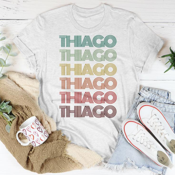 Retro First Name Thiago Personalized Spanish Boy Birthday T-Shirt Funny Gifts