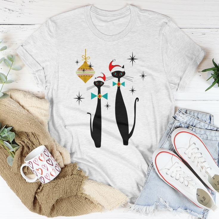 Retro Mid Century Modern Cool Cat Christmas Tshirt Unisex T-Shirt Unique Gifts
