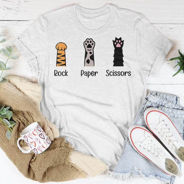 Rock Paper Scissors Funny Cat Paws Cute Kitten Lover Cats Unisex T-Shirt Unique Gifts