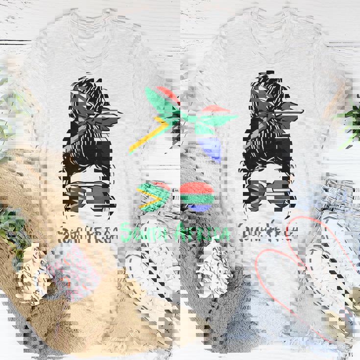 South Africa Girl South African Girl South Africa Woman Flag Unisex T-Shirt Unique Gifts