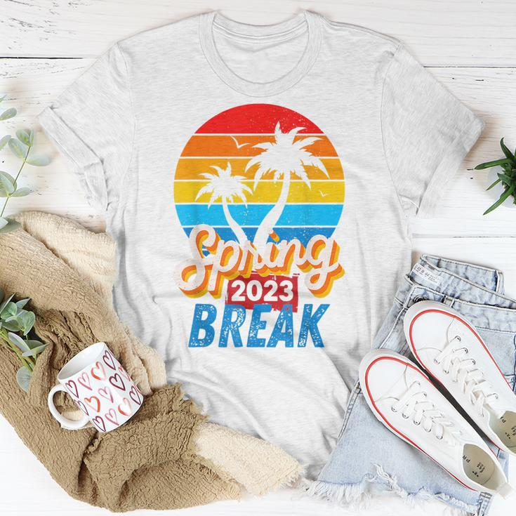 Spring Break 2023 Retro Sunsetfamily Beach Vacations Unisex T-Shirt Unique Gifts