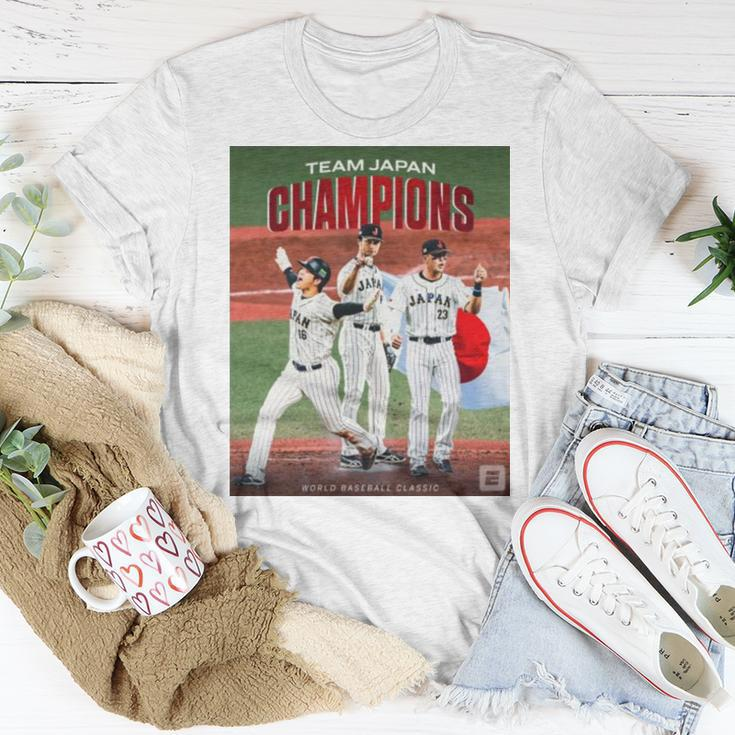 Team Japan Champions World Baseball Classic 2023 Poster Unisex T-Shirt Unique Gifts