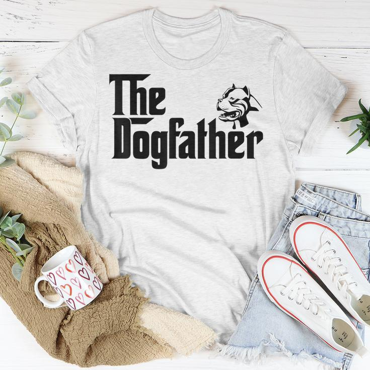 The Dogfather Pitbull Funny Father Dog Lover Gift Gift For Mens Unisex T-Shirt Unique Gifts
