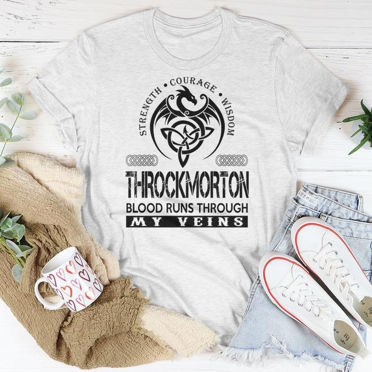 Throckmorton Blood Runs Through My Veins V2 Unisex T-Shirt Funny Gifts