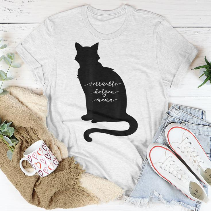 Verrückte Katzen Mama Katzenbesitzer Katze Mutter Geschenk T-Shirt Lustige Geschenke