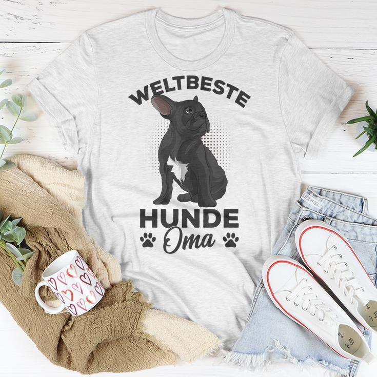 Weltbeste Hunde-Oma Französische Bulldogge Tee, Frenchie Frauchen Shirt Lustige Geschenke