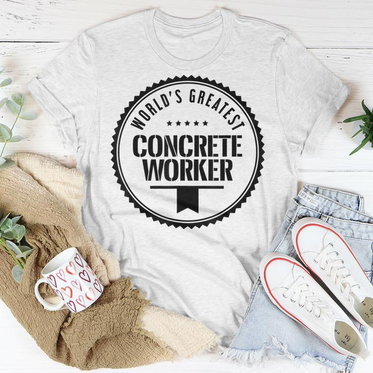 Worlds Greatest Concrete Worker T-shirt Funny Gifts