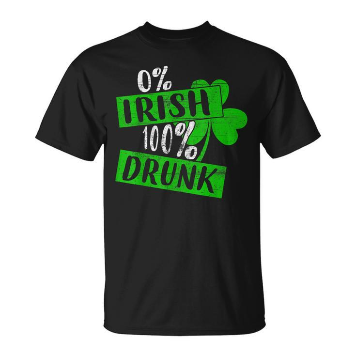 0 Irish 100 Drunk St Patrick Day Lucky Beer Lover T-Shirt