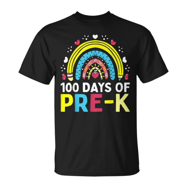 100 Days Of Pre K Happy 100Th Day Of School Teacher Kids T-Shirt