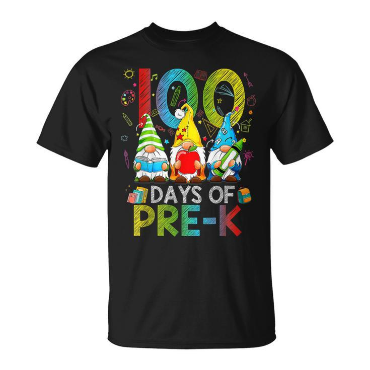 100 Days Of Pre K 100 Days Of School Gnomes Preschool Kid T-Shirt