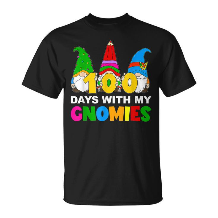 100 Days Of School 100Th Day With My Gnomies T-shirt