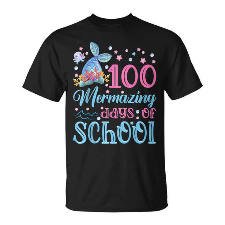 100 Days School Mermaid Girl 100 Mermazing Days Of School V2 T-shirt