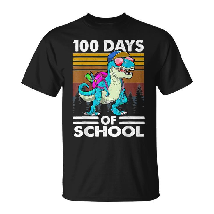100 Days Of School T-Rex 100 Days Smarter 100Th Day T-shirt