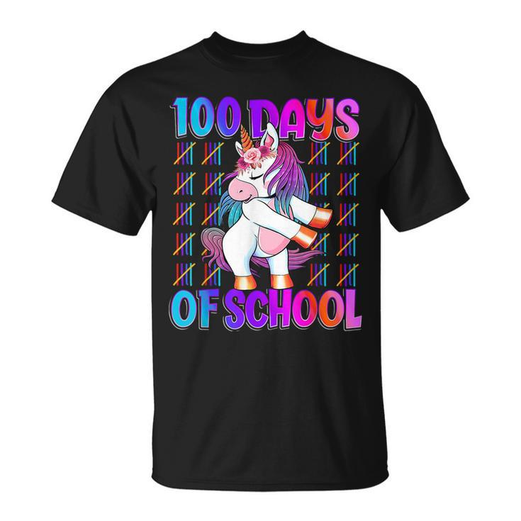 100 Days Of School Unicorn 100 Days Smarter 100Th Day V4 T-Shirt