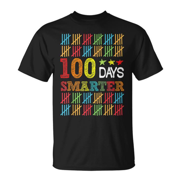 100 Days Smarter Happy 100Th Day Of School Student Teacher V11T-shirt ...