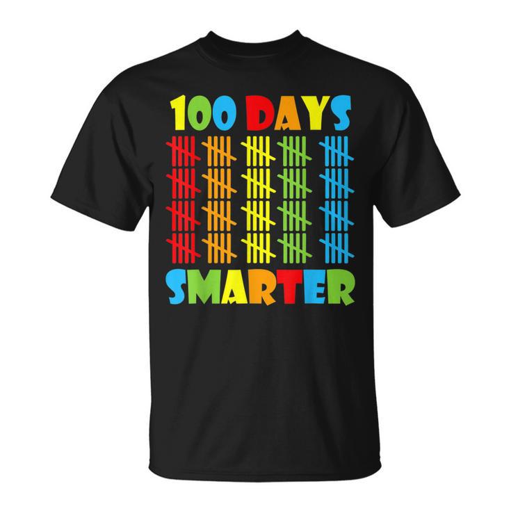 100 Days Smarter Happy 100Th Day Of School Student Teacher V6T-shirt ...