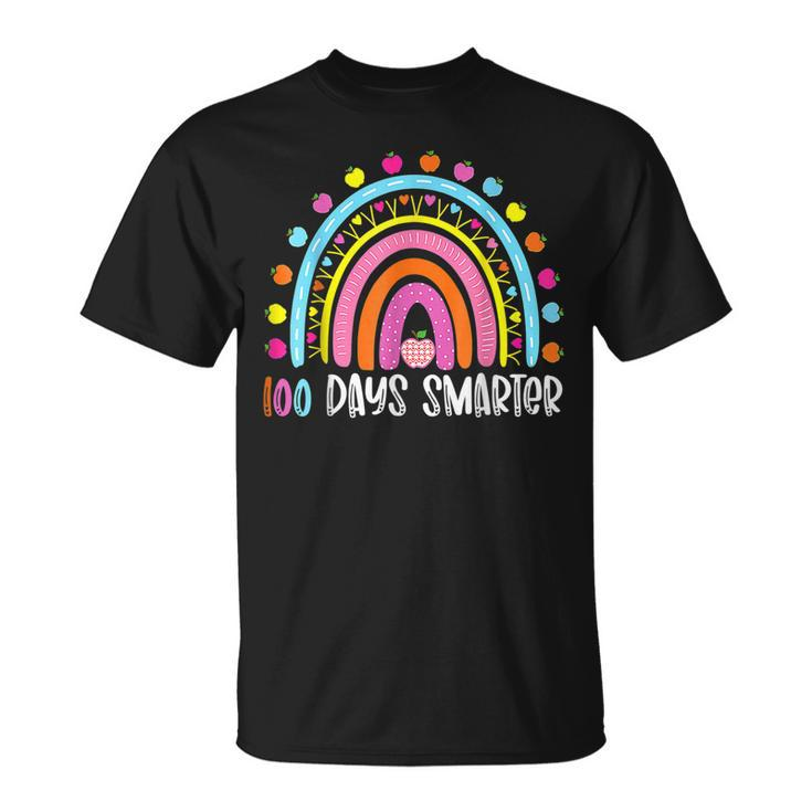 100 Days Smarter 100 Days Of School Rainbow Teachers V2 T-shirt